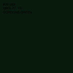 #091B0F - Gordons Green Color Image